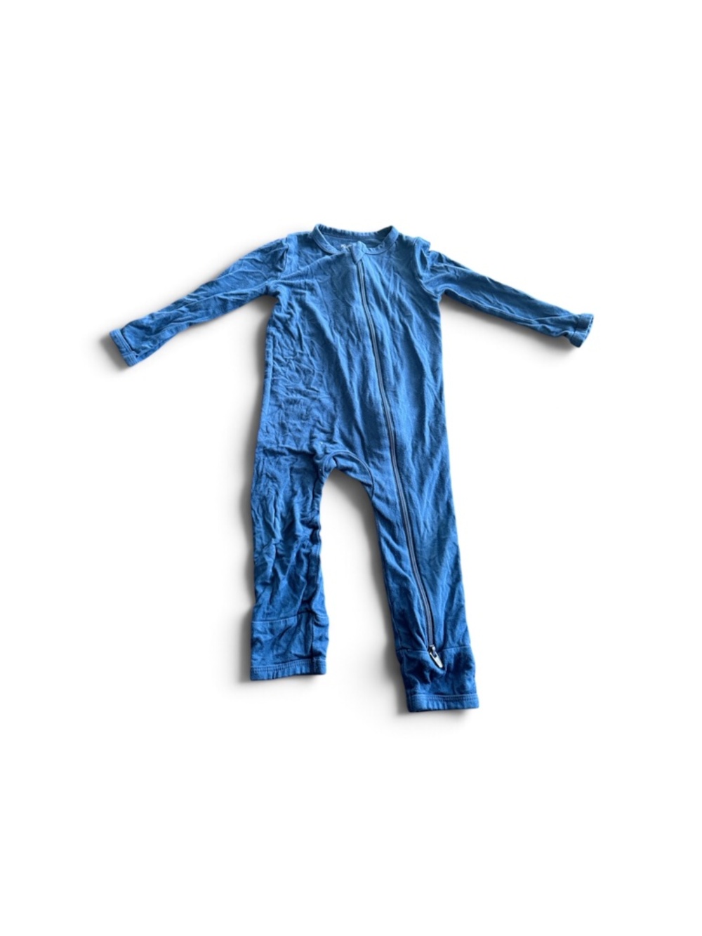 Kyte Baby Bamboo Zipper Romper – Tahoe Blue | 9–12 Months
